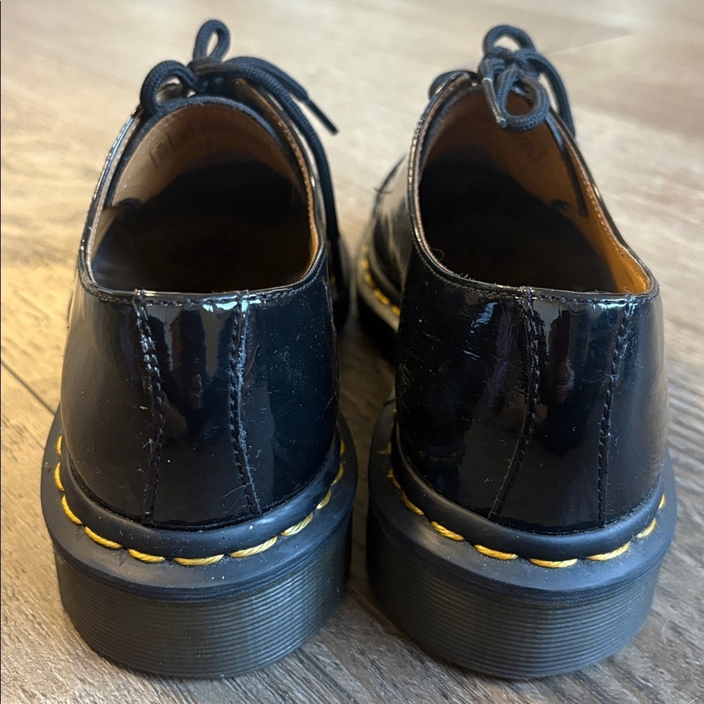 Dr Martens 1461 Black Patent Leather Lace-up Oxfords Women’s 8 Men’s/Boy’s 6 - Picture 4 of 8